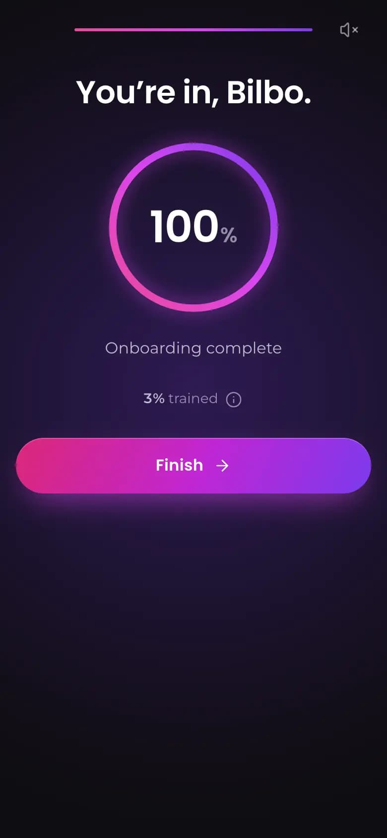 Setup's last step on a phone: Onboarding complete.